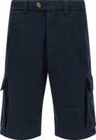 Blue Cotton Bermuda Shorts 1