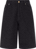 Black Cotton Bermuda Shorts 1