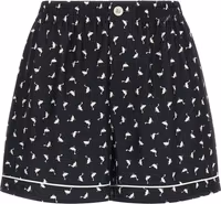 Bicolor Silk Bermuda Shorts 1