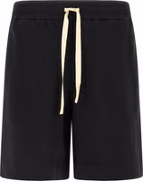 Black Cotton Bermuda Shorts 1