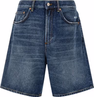 Blue Cotton Bermuda Shorts 1
