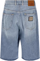 Blue Cotton Bermuda Shorts 2