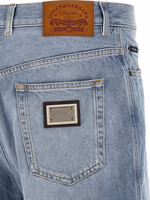 Blue Cotton Bermuda Shorts 4