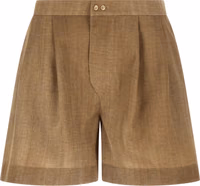 Beige Polyester Bermuda Shorts 1