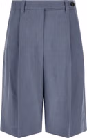 Blue Viscose Bermuda Shorts 1