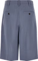 Blue Viscose Bermuda Shorts 2