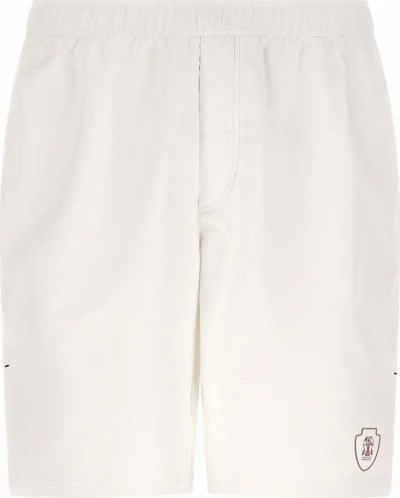 White Polyester Bermuda Shorts
