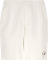 White Polyester Bermuda Shorts 1