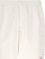 White Polyester Bermuda Shorts 3