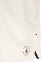 White Polyester Bermuda Shorts 5
