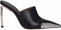 Black Leather High Heel Pumps 1