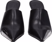 Black Leather High Heel Pumps 3