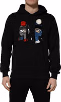 #dgfamily Black Cotton Hooded Men Sweatshirt Sweater 2