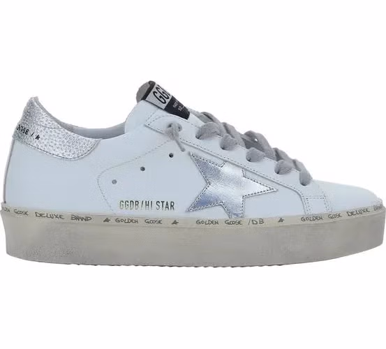 White Calf Leather Bos Taurus Low Top Sneakers