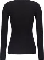 Black Merino Wool Cardigan 2
