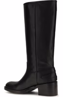 Black Calf Leather Bos Taurus Flat Boots 3