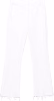 White Cotton Flared Jeans 1
