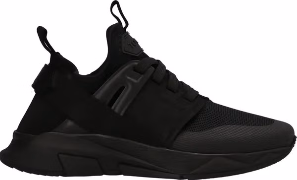 Black Polyethylene Athletic Sneakers