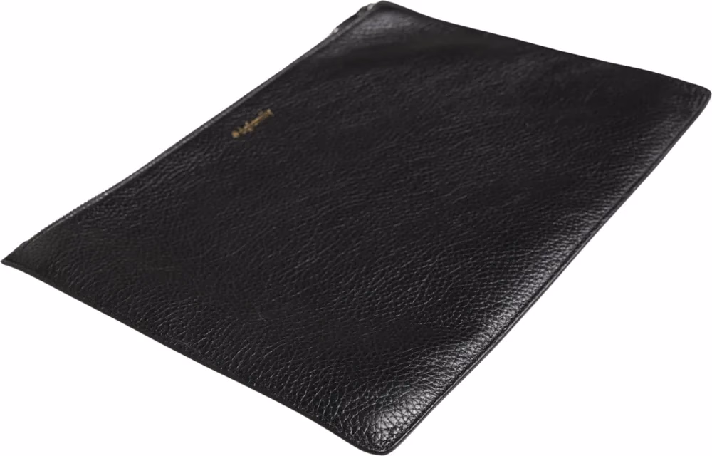Black #DGFamily Embellished Leather Clutch Borse Bag