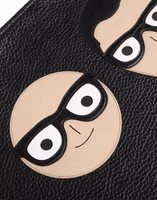 Black #DGFamily Embellished Leather Clutch Borse Bag 3