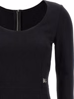 Black Viscose Midi Dress 3