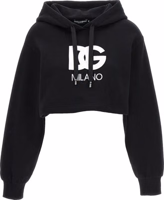 Black Cotton Hoodie
