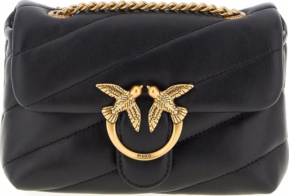 Black Lamb Leather Crossbody Bag