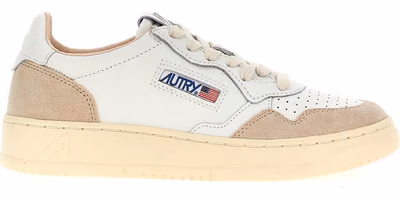 Beige Cowhide Low Top Sneakers