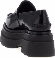 Black Cowhide Platform Loafers 3