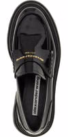Black Cowhide Platform Loafers 4
