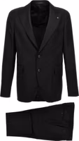 Black Virgin Wool Two-Piece Suit 1