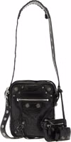 Black Lamb Leather Crossbody Bag 1
