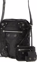 Black Lamb Leather Crossbody Bag 3