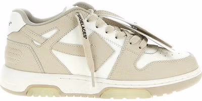 Beige Calfskin Low Top Sneakers