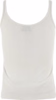 White Cotton Sleeveles T-Shirt 2