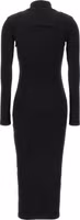 Black Cotton Midi Dress 2