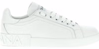 White Calfskin Low Top Sneakers 1