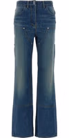Blue Cotton Flared Jeans 1