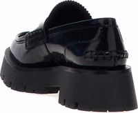 Black Cowhide Slip-On Loafers 3