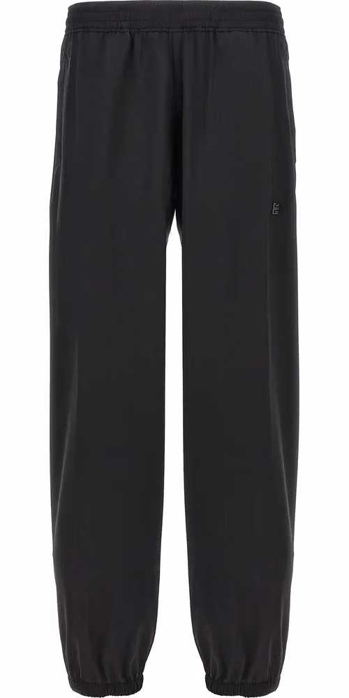 Black Virgin Wool Casual Pants