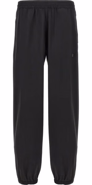 Black Virgin Wool Casual Pants