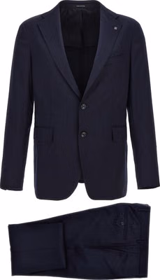 Blue Virgin Wool Two-Piece Suit