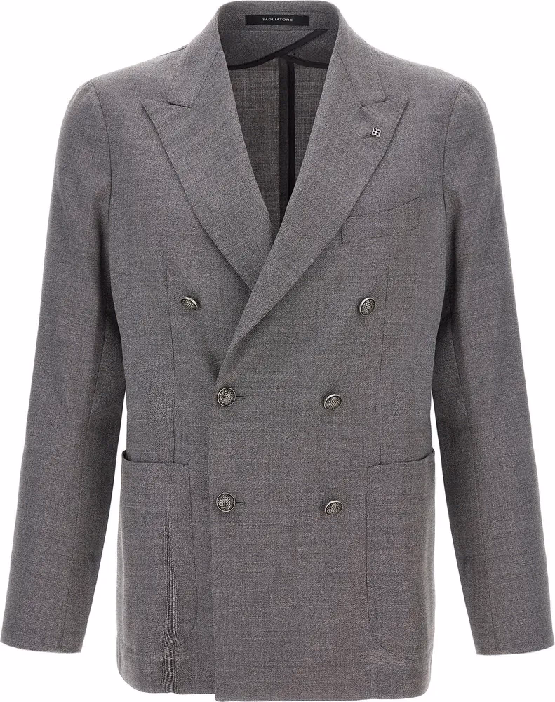 Gray Virgin Wool Blazer