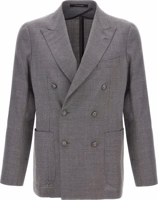 Gray Virgin Wool Blazer