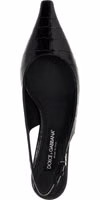 Black Calfskin Mid Heel Pumps 4