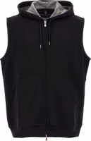 Black Cotton Sleeveless Jacket 1