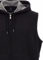 Black Cotton Sleeveless Jacket 2