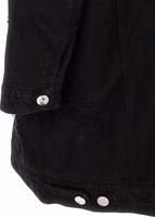 Black Cotton Denim Jacket 4