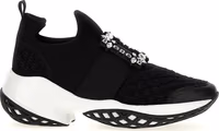 Black Polyester Athletic Sneakers 1