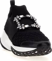 Black Polyester Athletic Sneakers 2